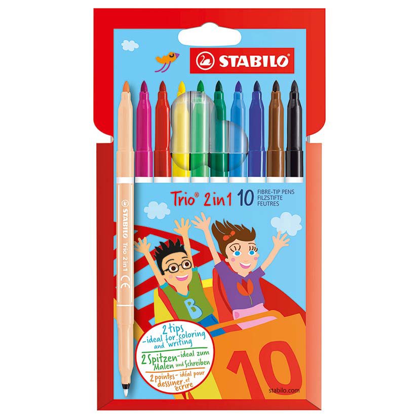 Stabilo Trio 2in1 Cardboard 10 Pieces