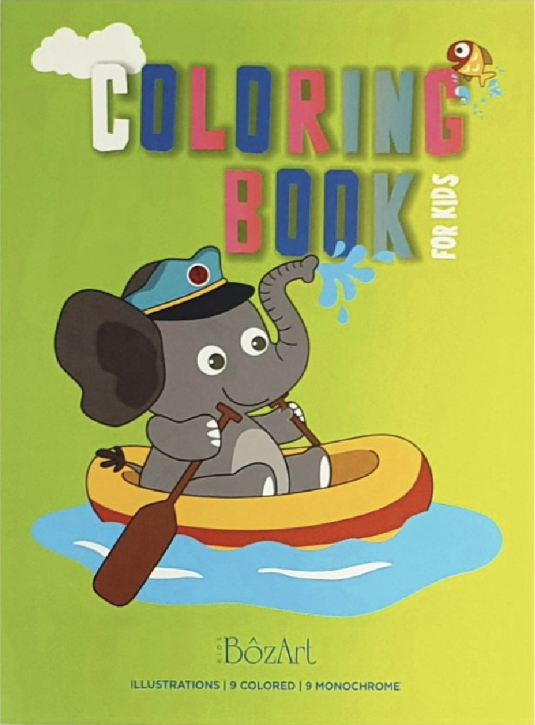 Bozart Elephant Coloring Bk 100g 16p. 21x28cm