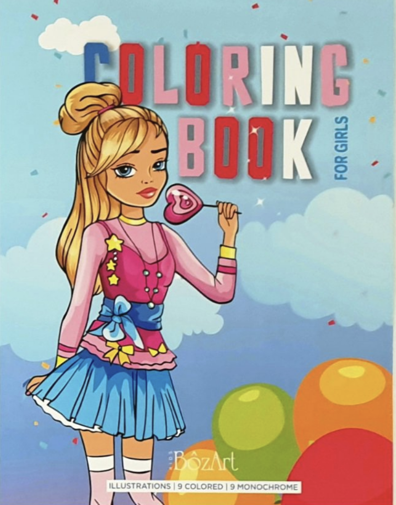 Bozart Girls Coloring Bk 100g 16p. 21x28cm GIRLS