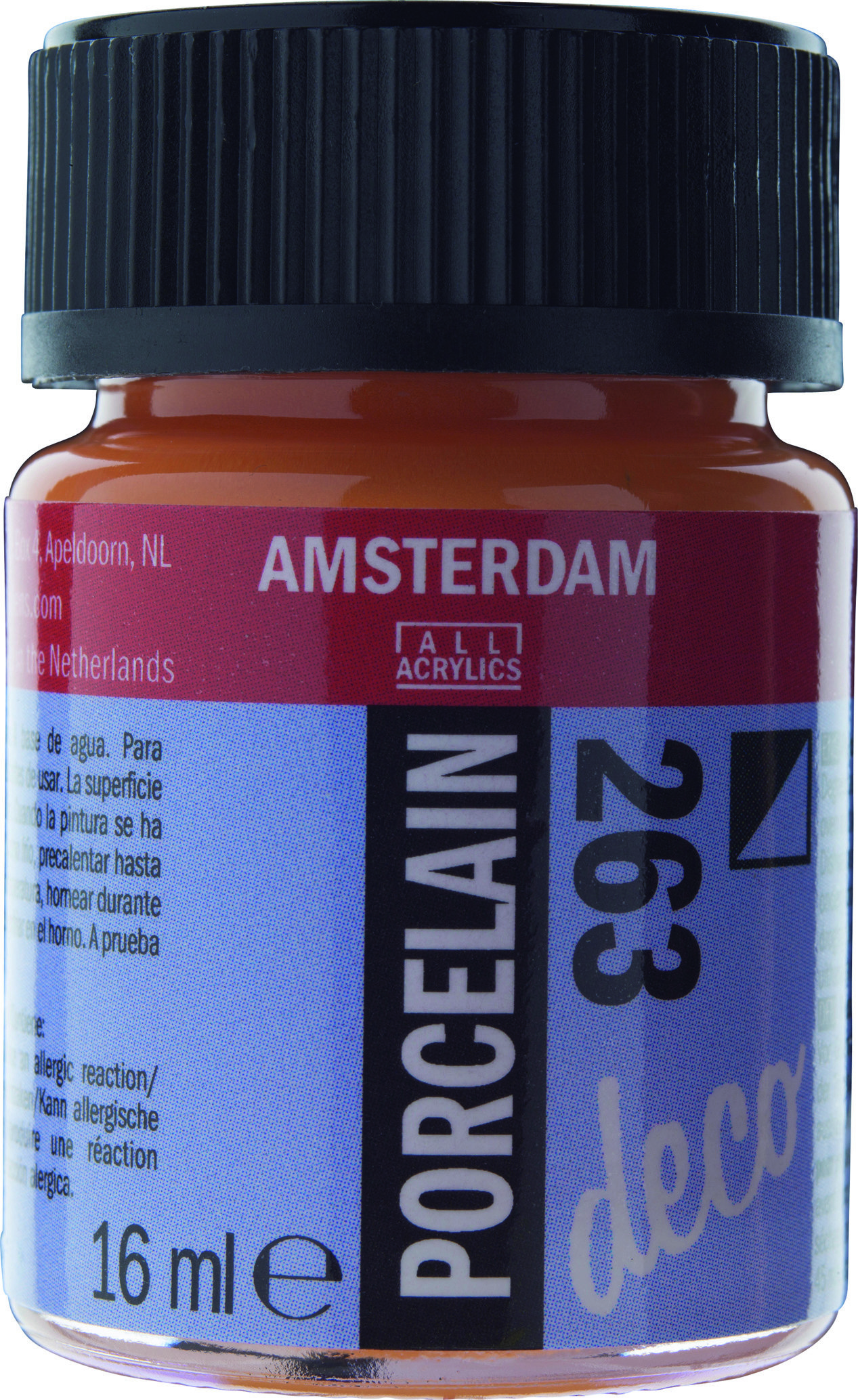 Amsterdam Acrylics Porcelain Paint Opaque Orange 16ml