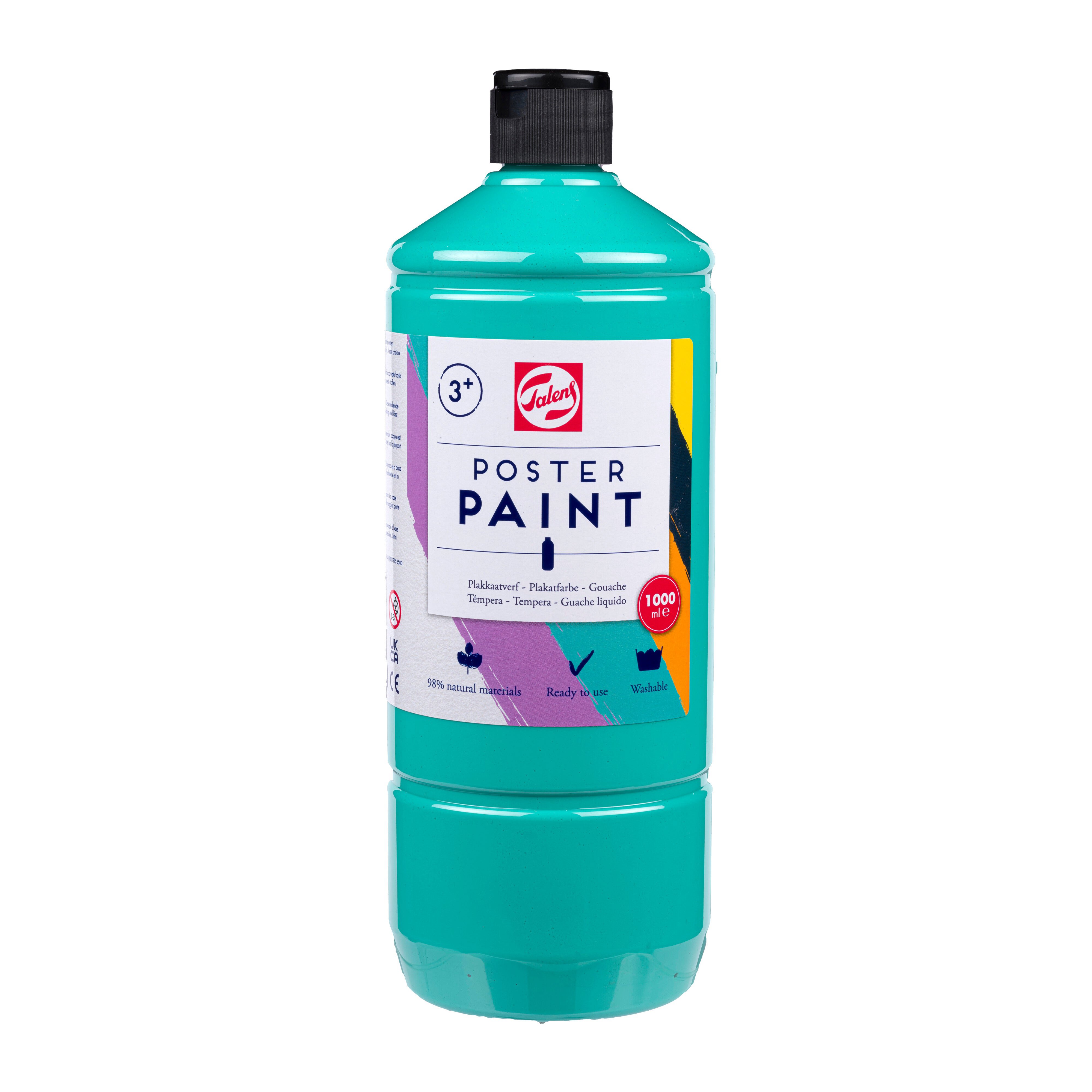 Talens School Colours Bottle 1000 ml Turquoise