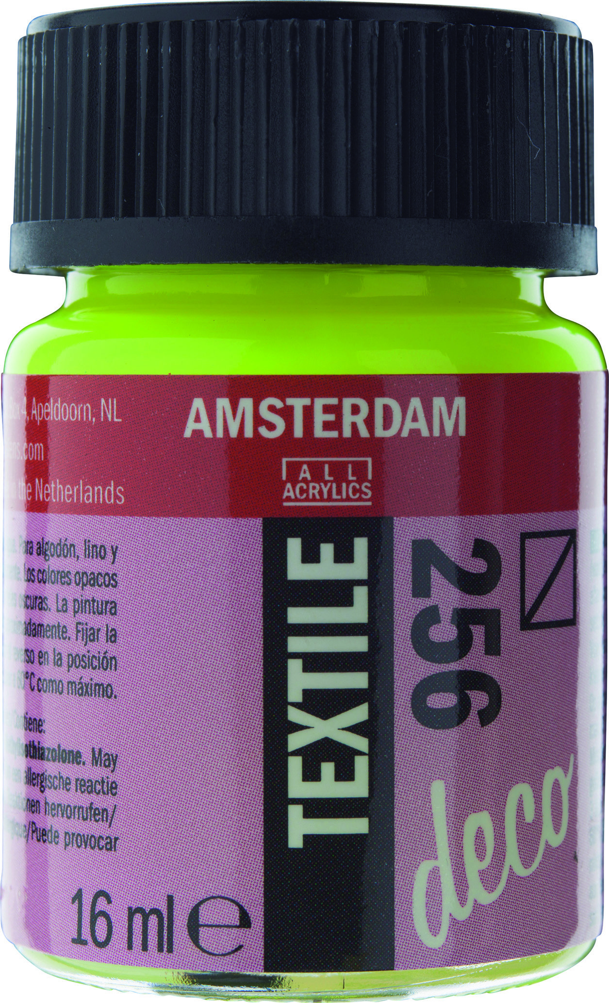 Amsterdam Acrylics Textile Paint Reflex Yellow 16ml