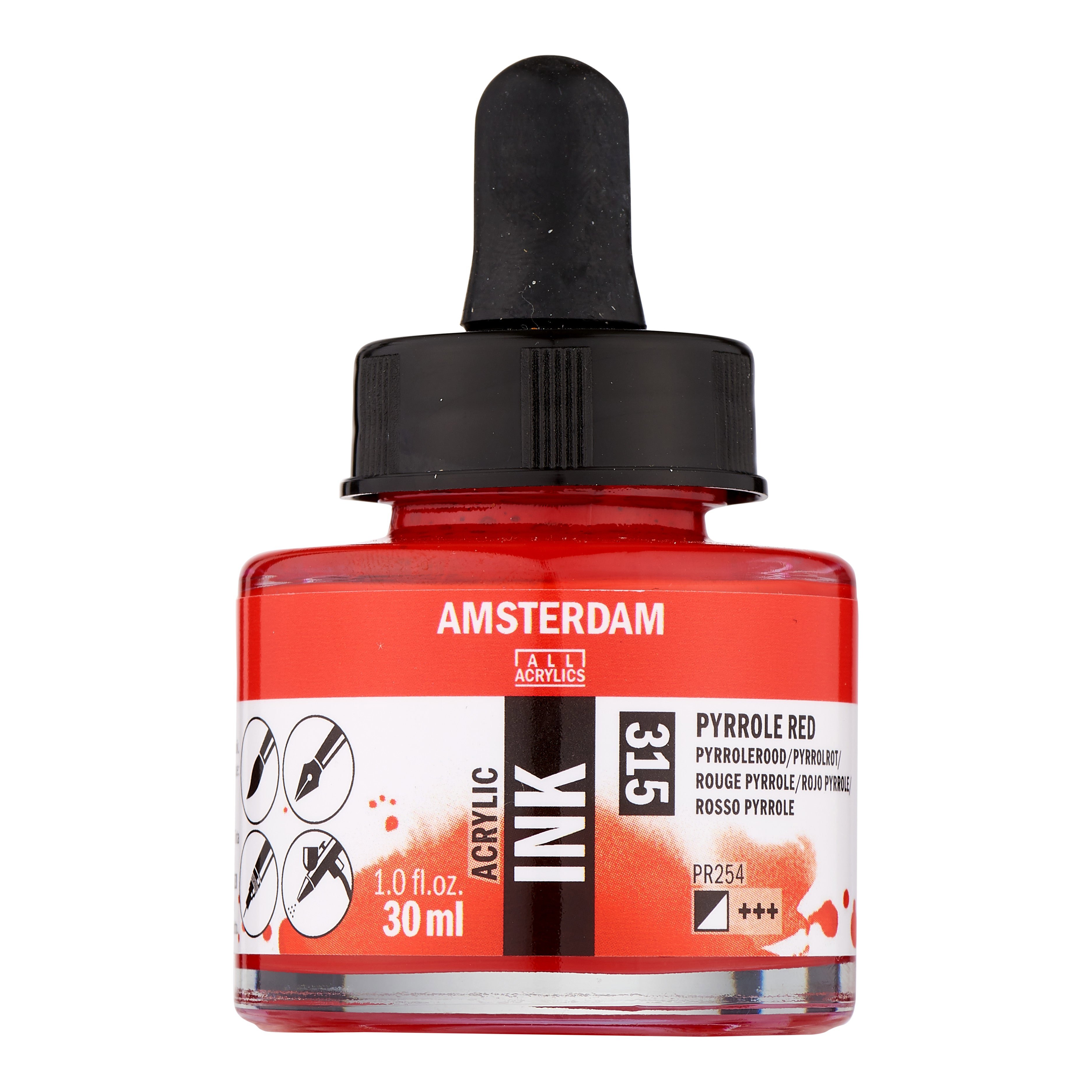 Amsterdam Acrylic Ink Bottle 30 ml Pyrrole Red