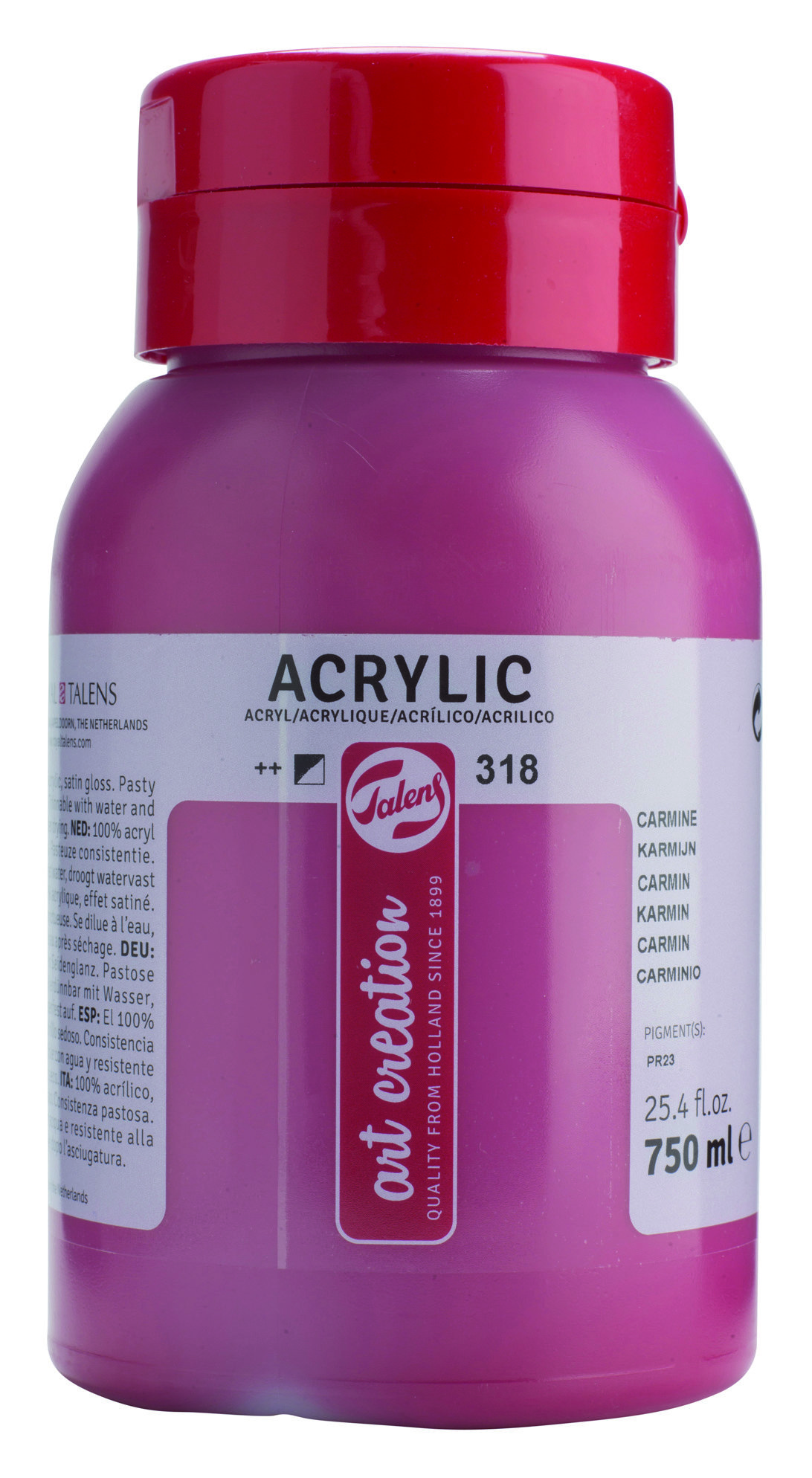 Talens Art Creation Acrylic Colour Jar 750 ml Carmine