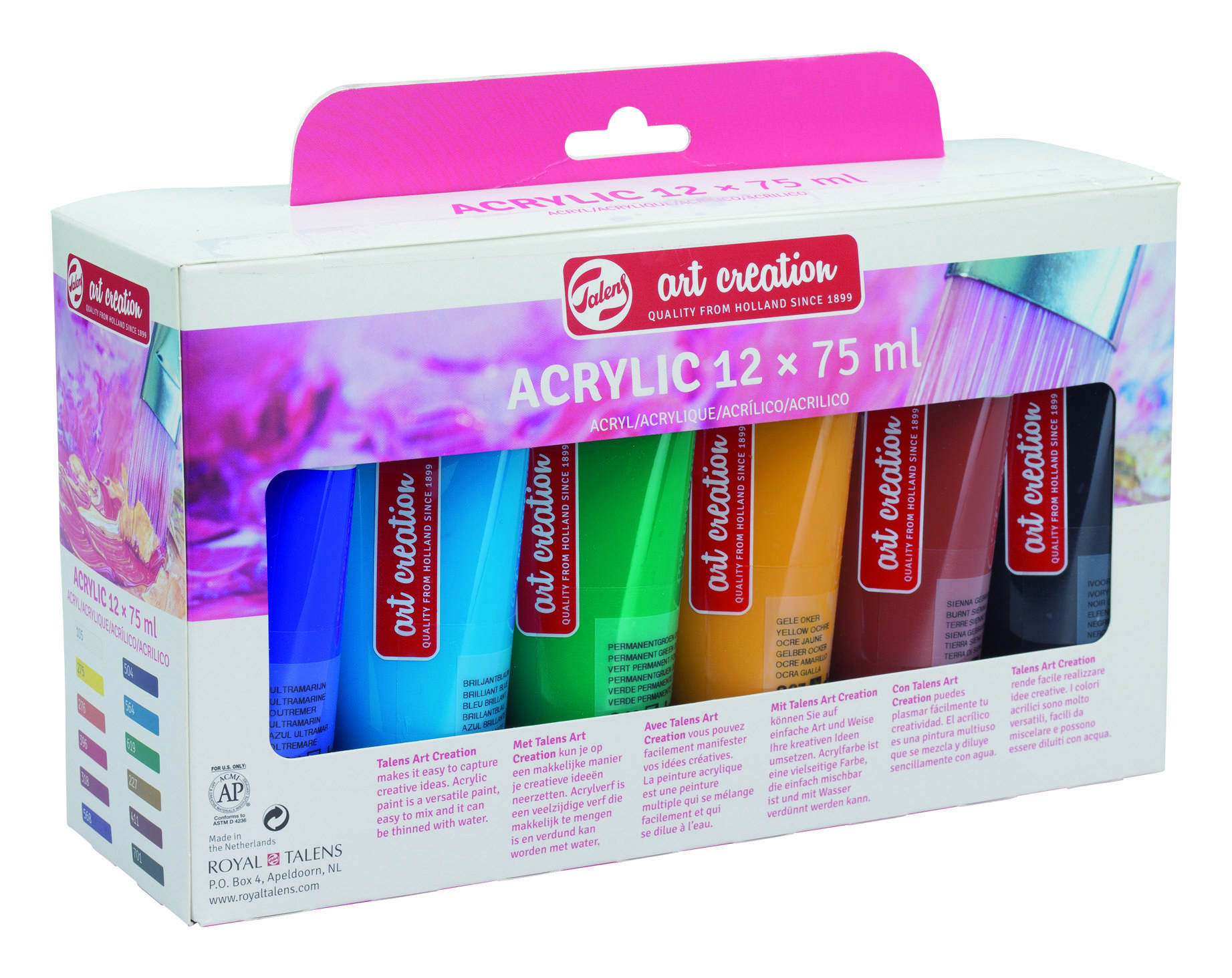 Talens Art Creation Acrylic Colour Multi Set 12x75ml