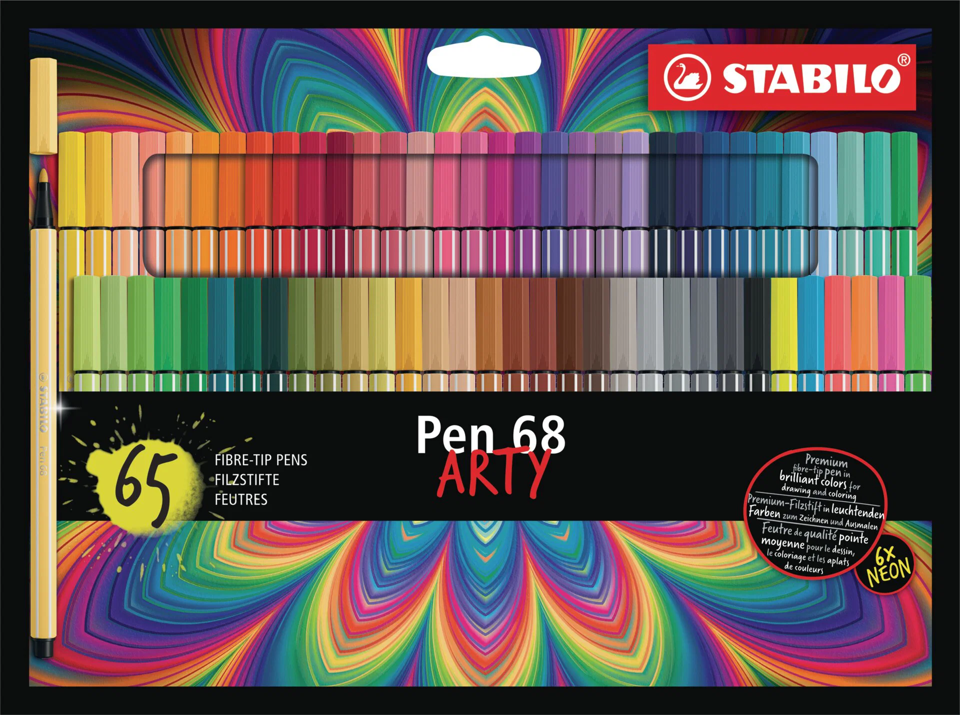 ARTY Pen 68 Cardboard 65 Pieces