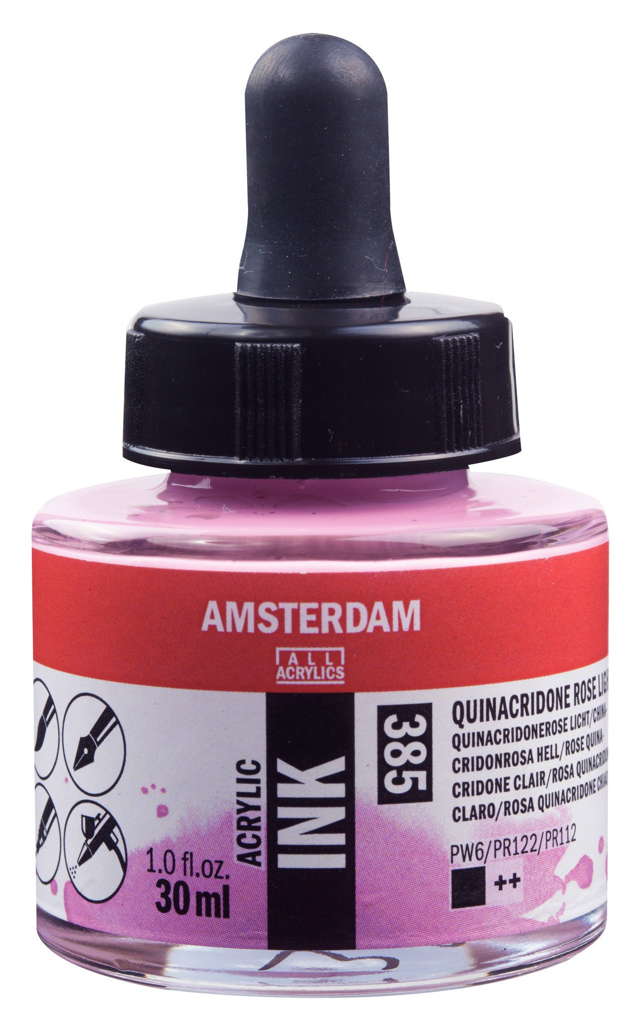 Amsterdam Acrylic Ink Bottle 30 ml Quinacridone Rose Light