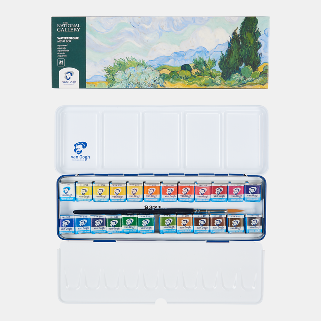 Gouache Watercolour Set Metal 24 Pans - National Gallery Edition Thumbnail