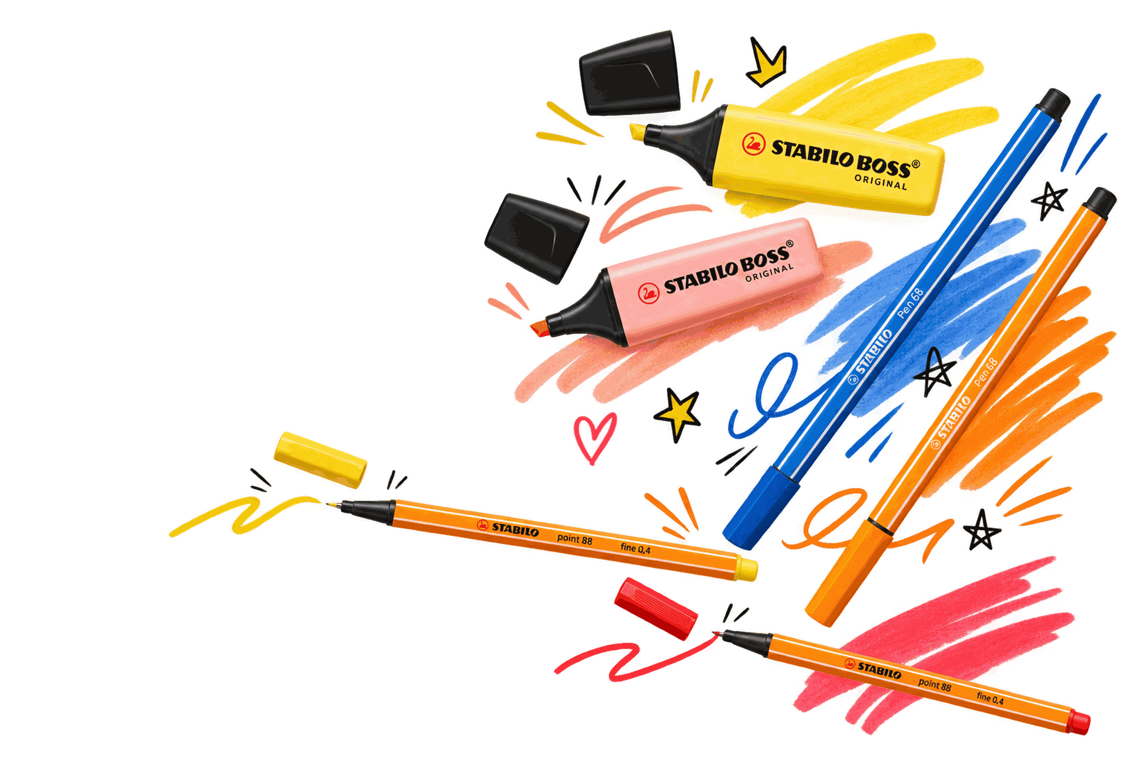 STABILO product collage