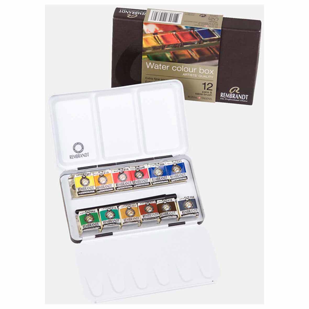 Rembrandt Watercolour Metal Tin Set – 12 Half Pans