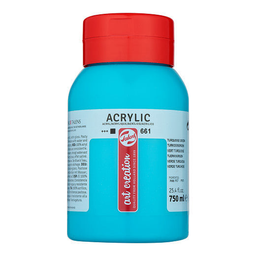 Talens Art Creation Acrylic Colour Jar 750 ml Turquoise Green