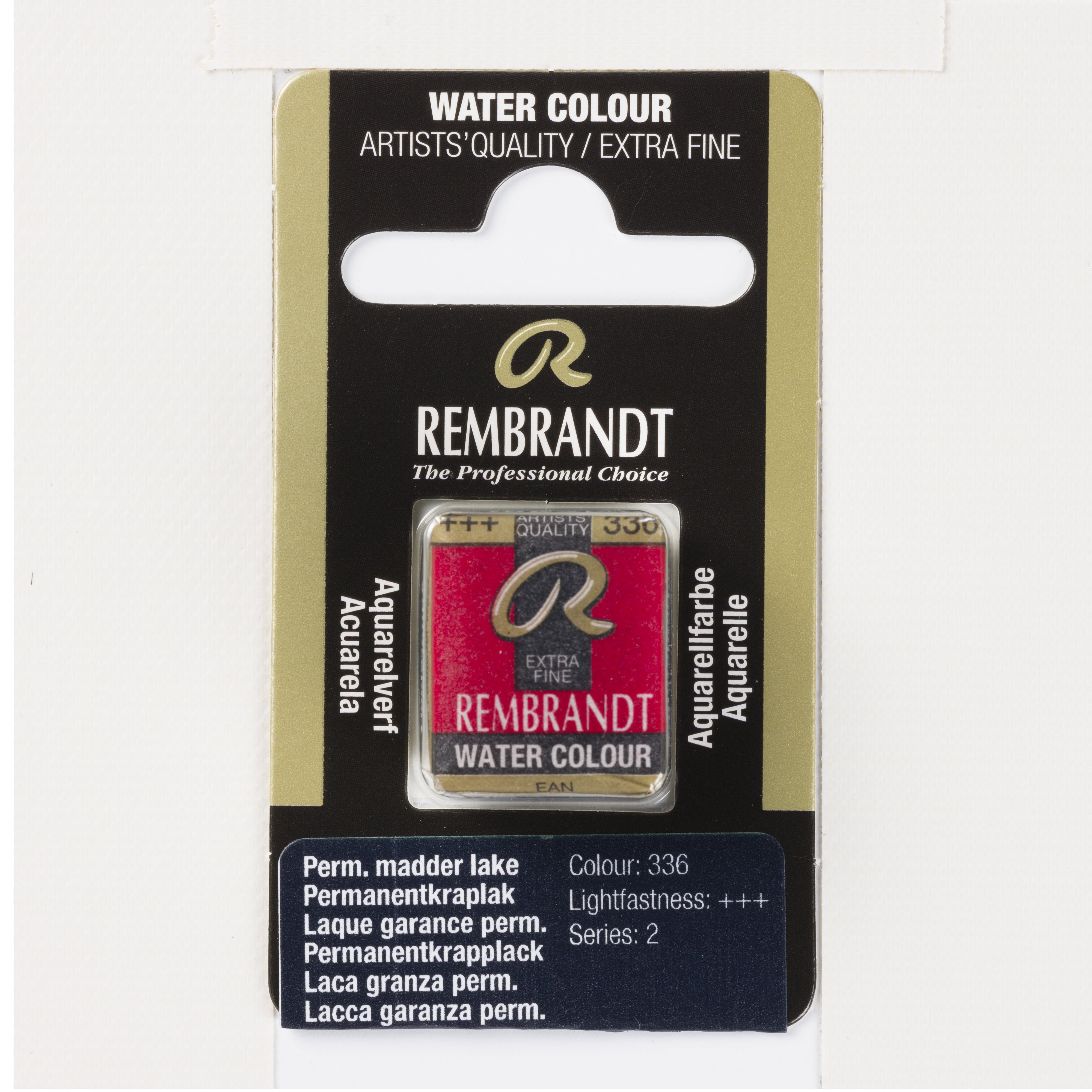 Rembrandt Watercolour Pan Permanent Madder Lake 1 piece