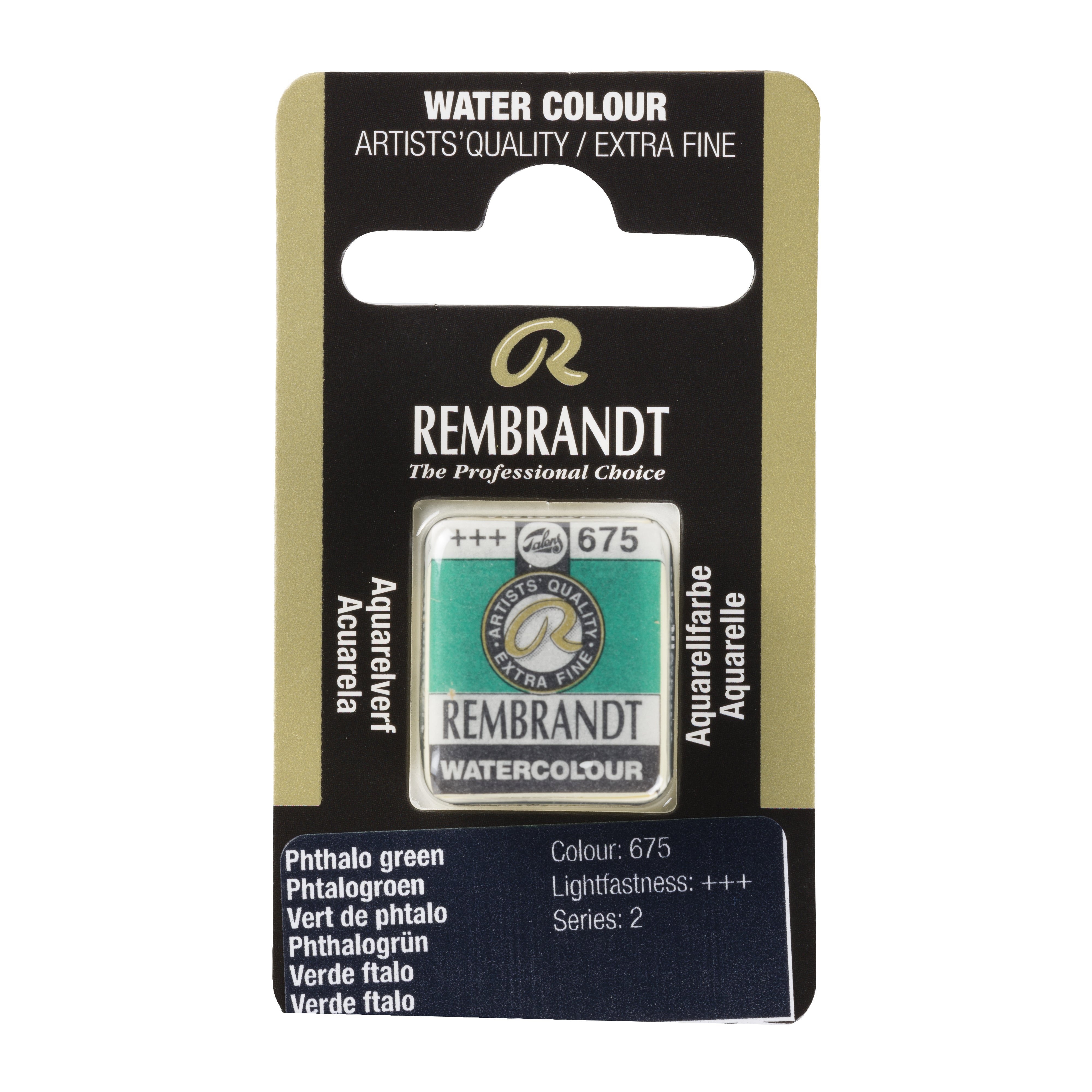 Rembrandt Watercolour Pan G Phthalo Green 1 piece