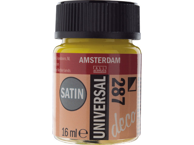 Amsterdam Acrylics Universal Satin Paint Bright Yellow 16ml