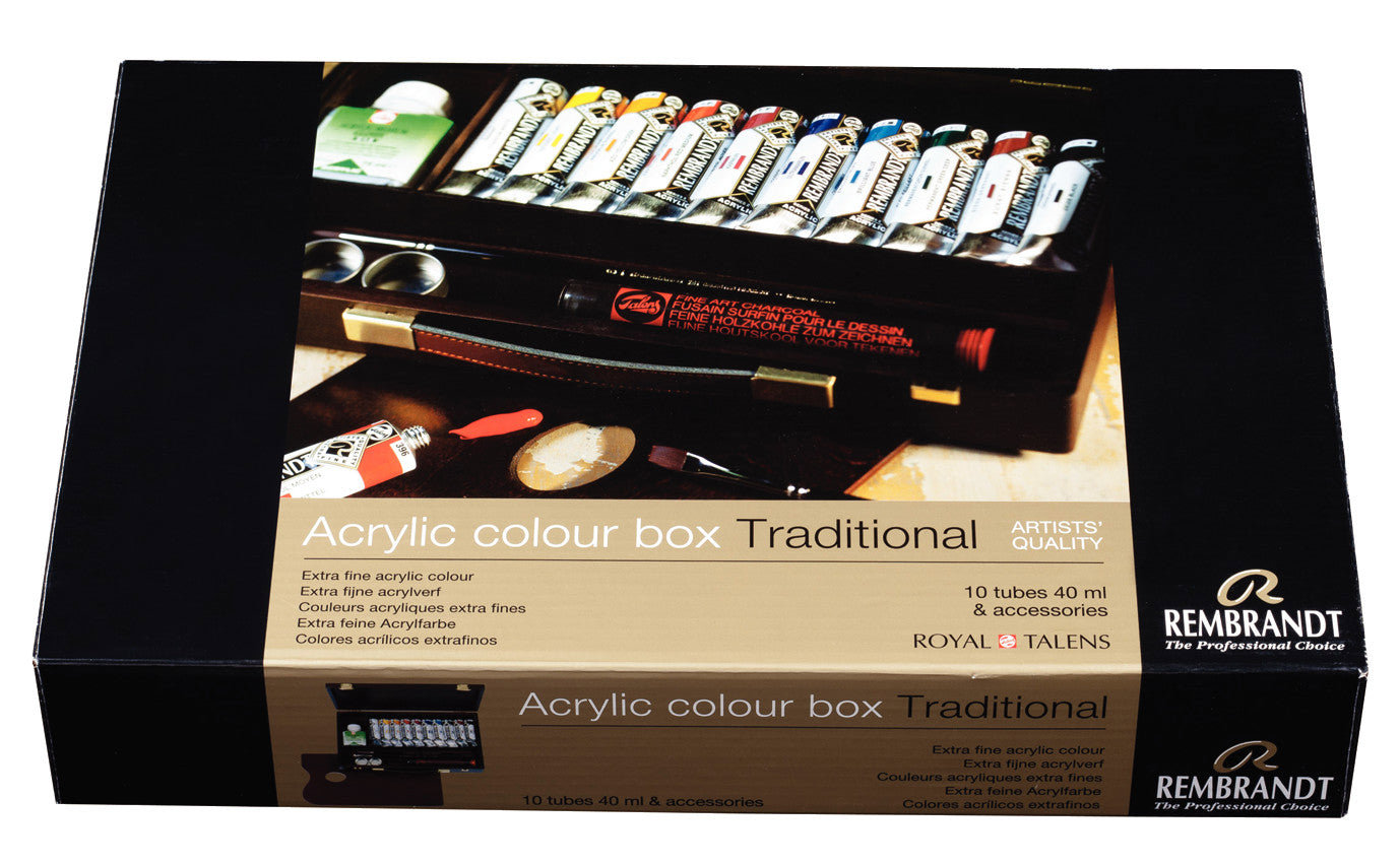 Rembrandt Traditional Acrylic Colour Wooden Box Set