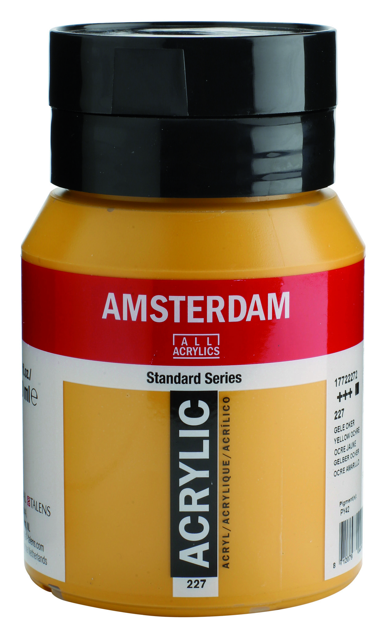 Amsterdam Standard Series Acrylic Jar 500 ml Yellow Ochre