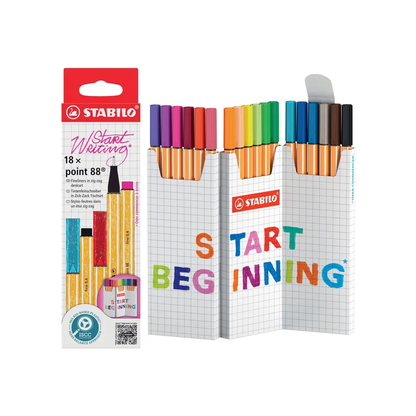 Stabilo Point 88 Zig-Zag Deskset 18 Pieces