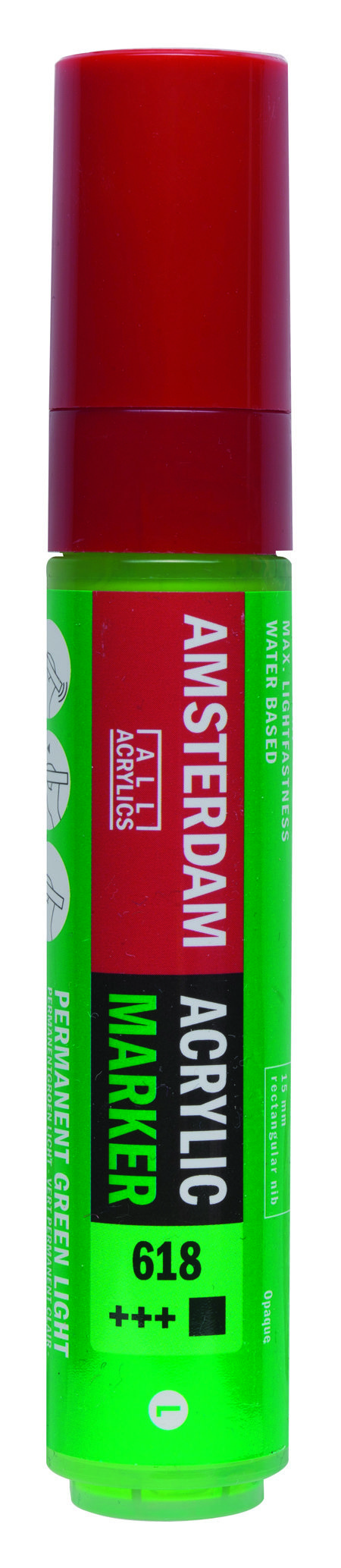 Amsterdam Acrylic Marker 15 mm Permanent Green Light