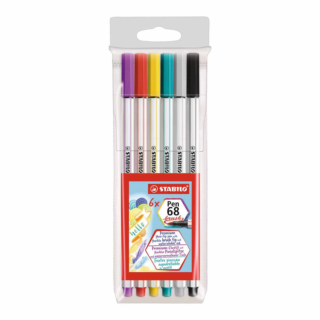 Pen 68 Brush  6pcs Wallet