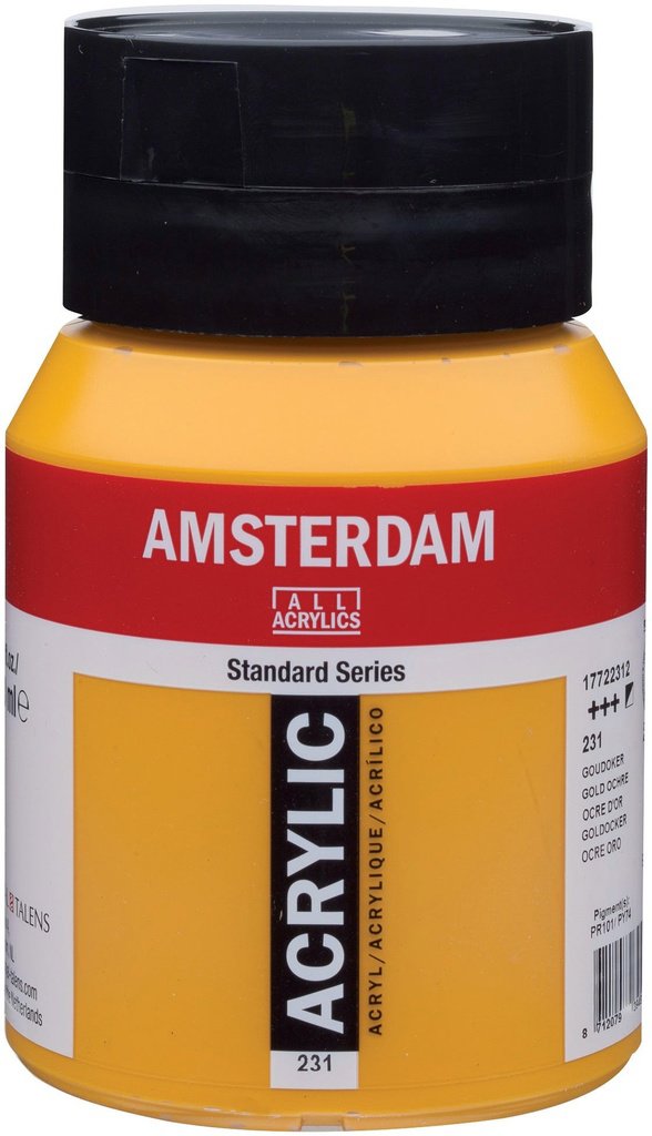 Amsterdam Standard Series Acrylic Jar 500 ml Gold Ochre