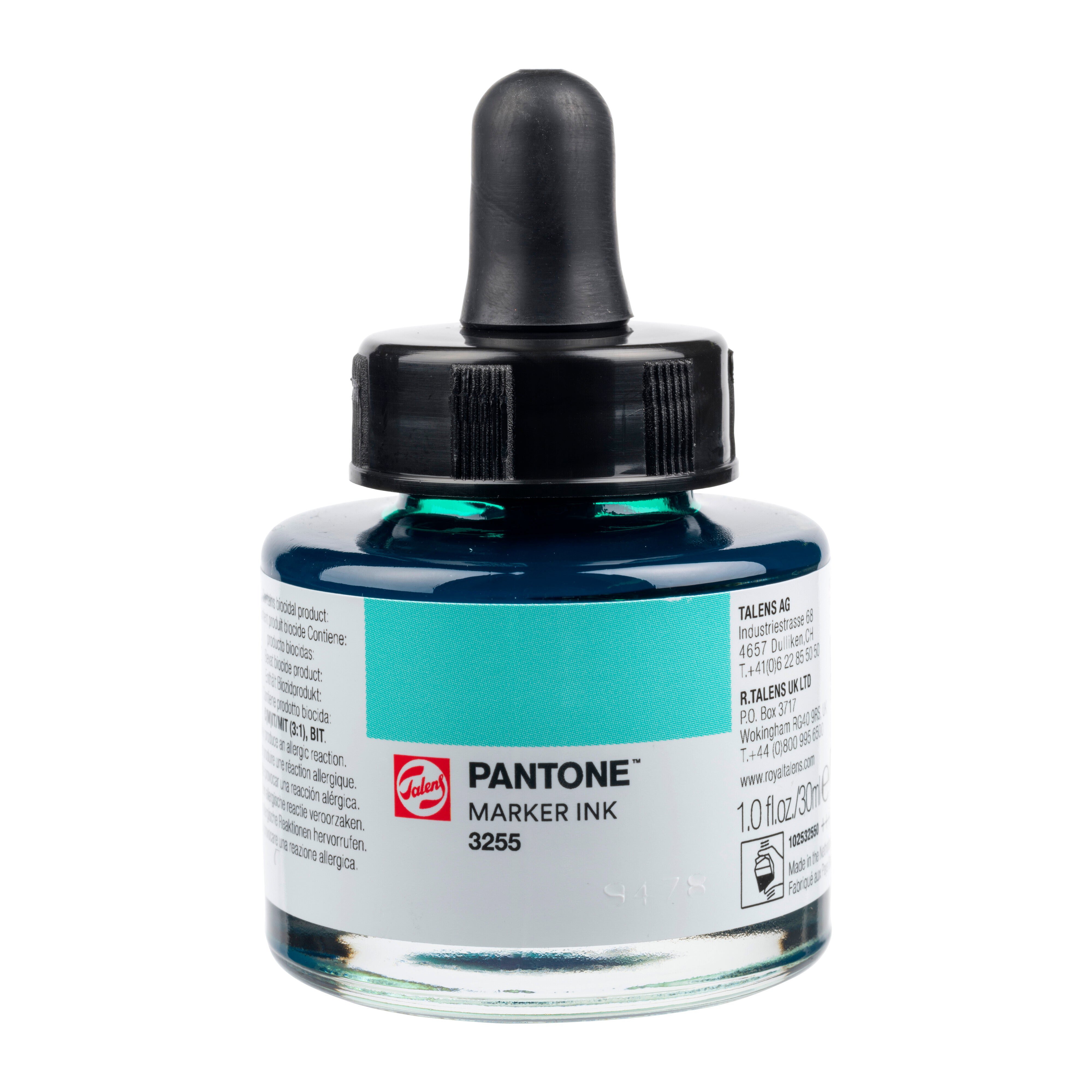 Talens Pantone Marker Ink 30ml Aqua Turquoise