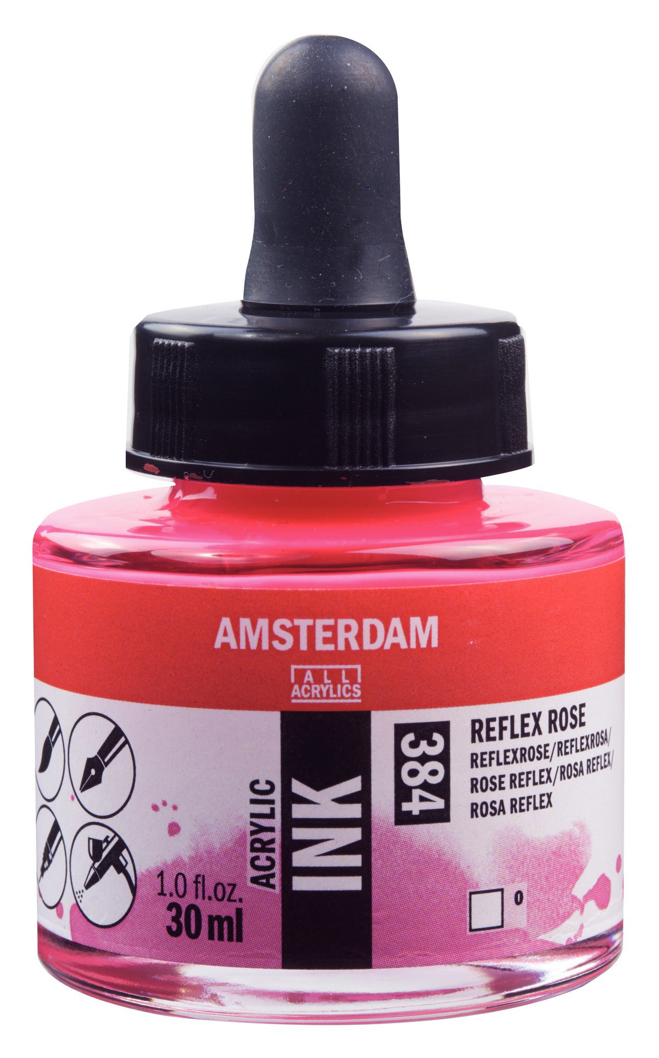 Amsterdam Acrylic Ink Bottle 30 ml Reflex Rose
