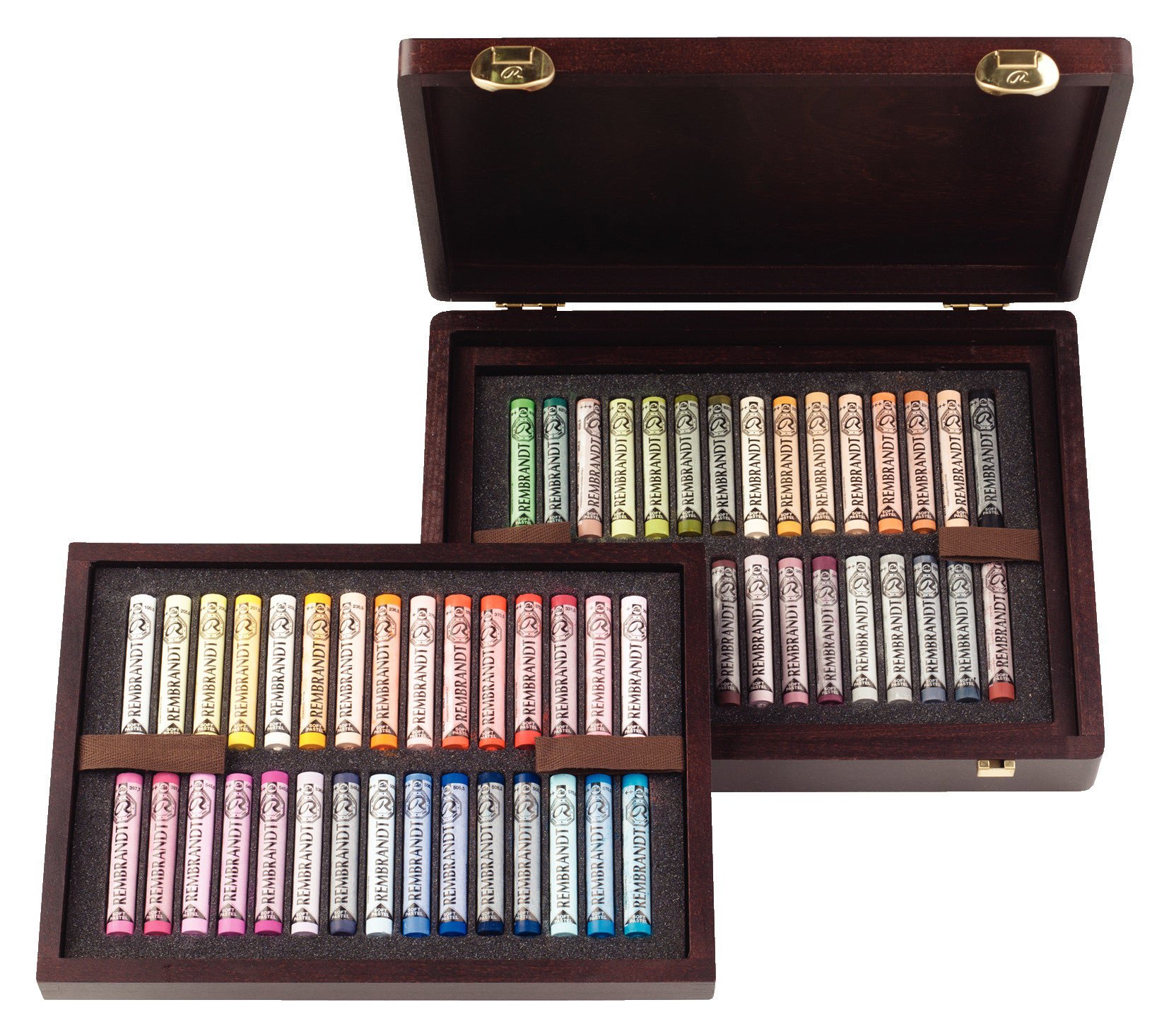 Rembrandt Soft Pastel Wooden Box Set Landscape Selection 60 Whole Pastels