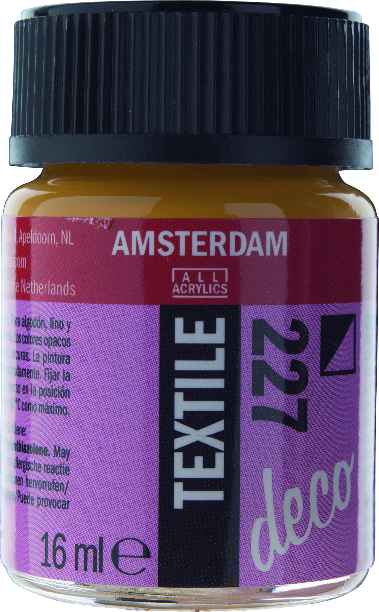 Amsterdam Acrylics Textile Paint Yellow Ochre 16ml