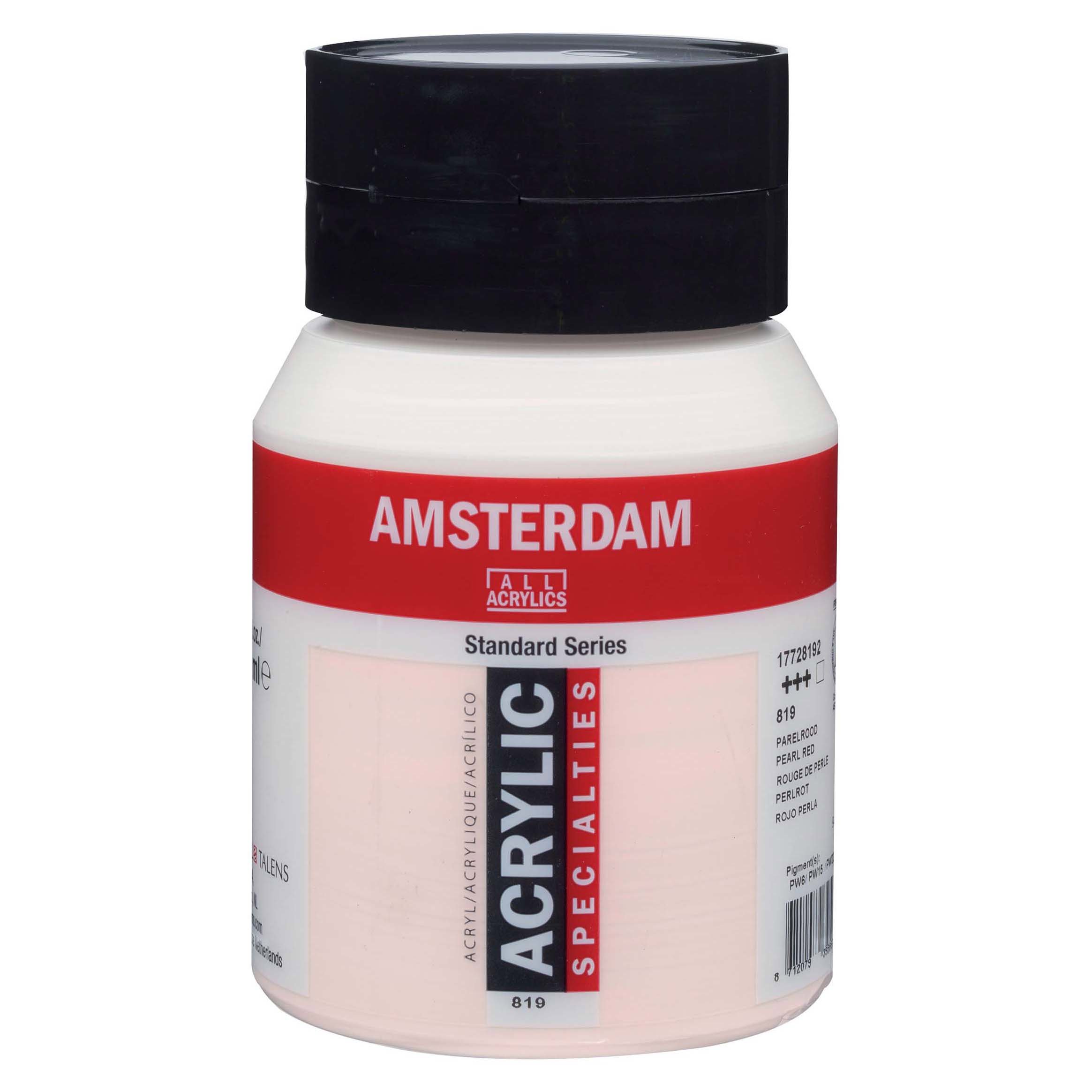 Amsterdam Standard Series Acrylic Jar 500 ml Pearl Red