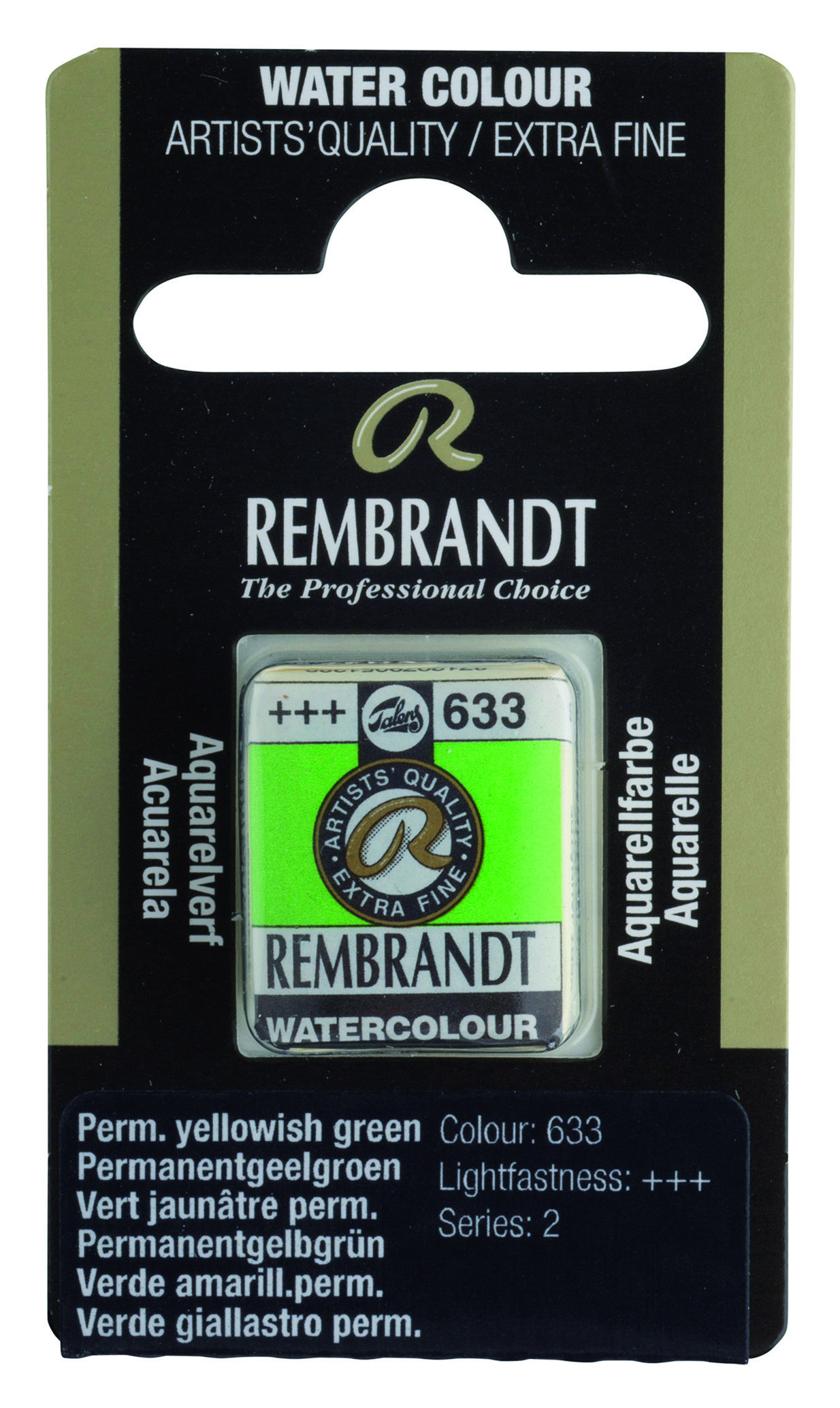 Rembrandt Watercolour Pan G Permanent Yellowish Green