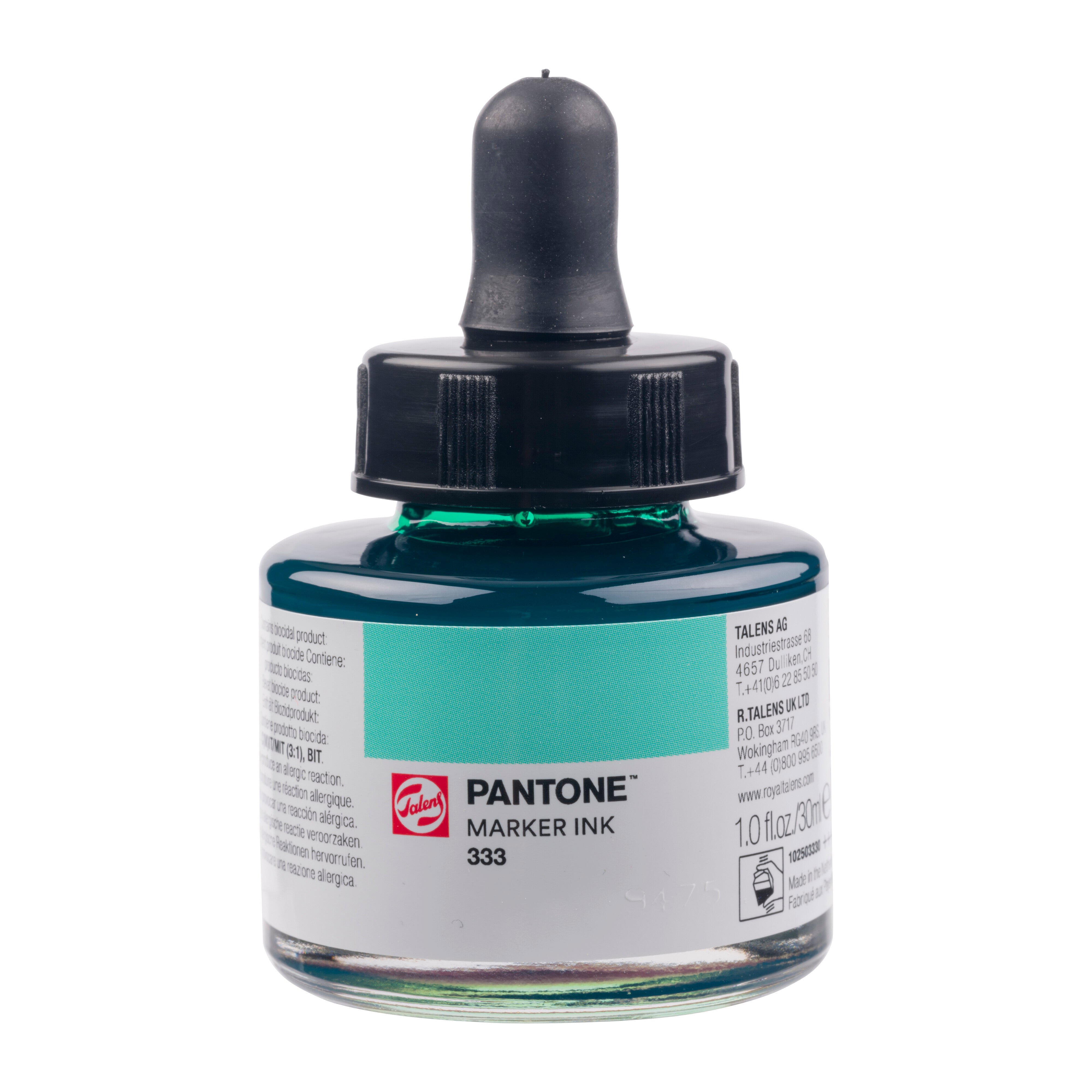 Talens Pantone Marker Ink 30ml Aqua Green