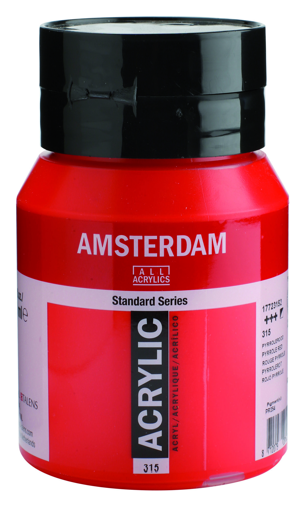 Amsterdam Standard Series Acrylic Jar 500 ml Pyrrole Red