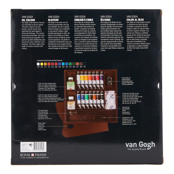 Van Gogh Superior Oil Colour Wooden Box  Set Thumbnail