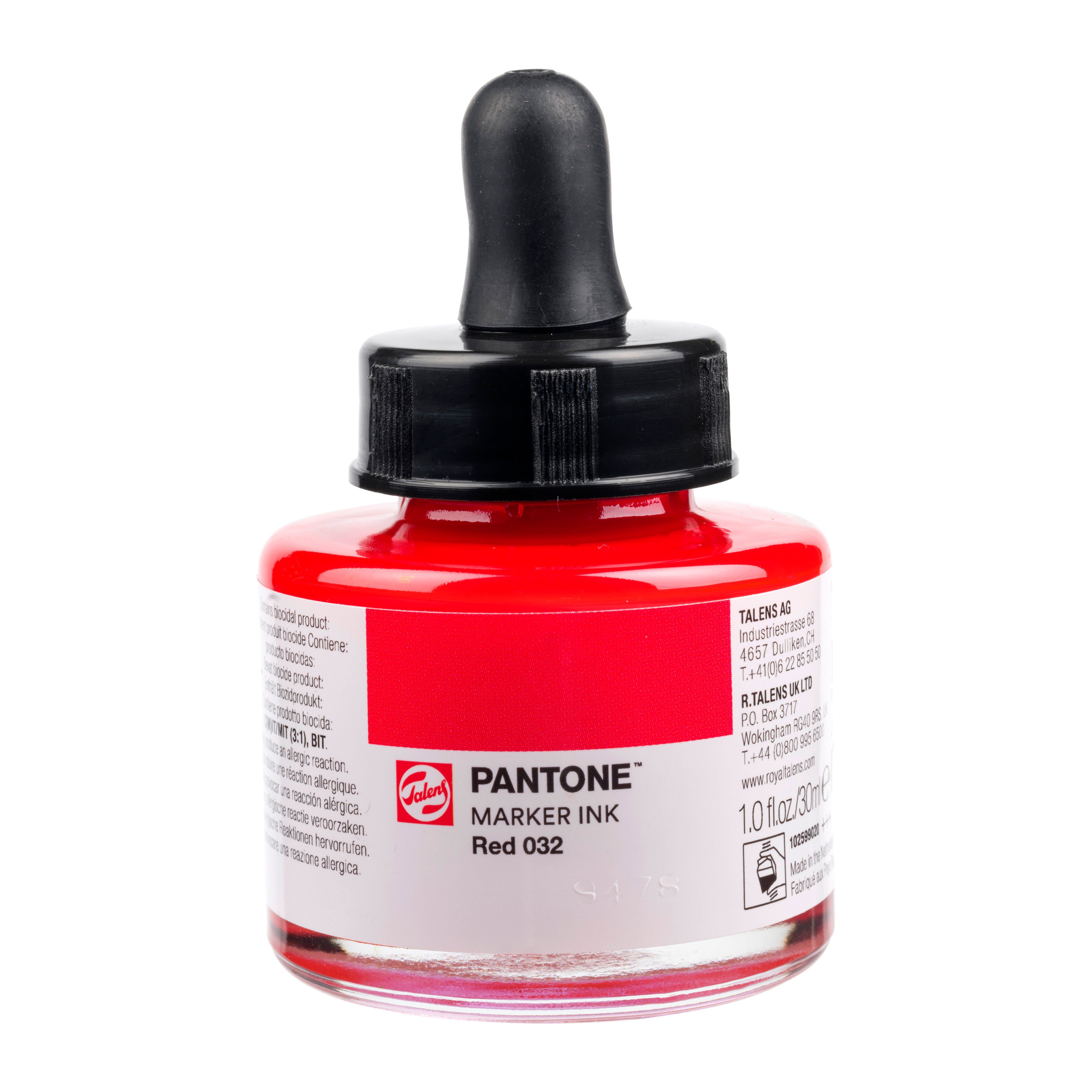 Talens Pantone Marker Ink 30ml Bright Red