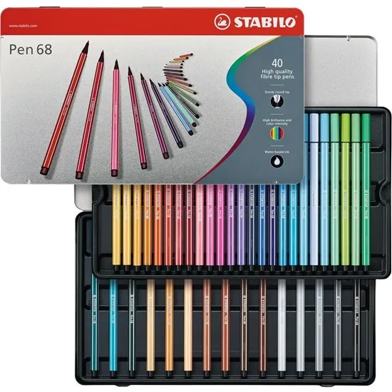 ARTY Pen 68 Metal Box 40 Pieces