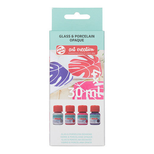Talens Art Creation Glass & Porcelain Opaque Pink Silver Set 4x30 ml