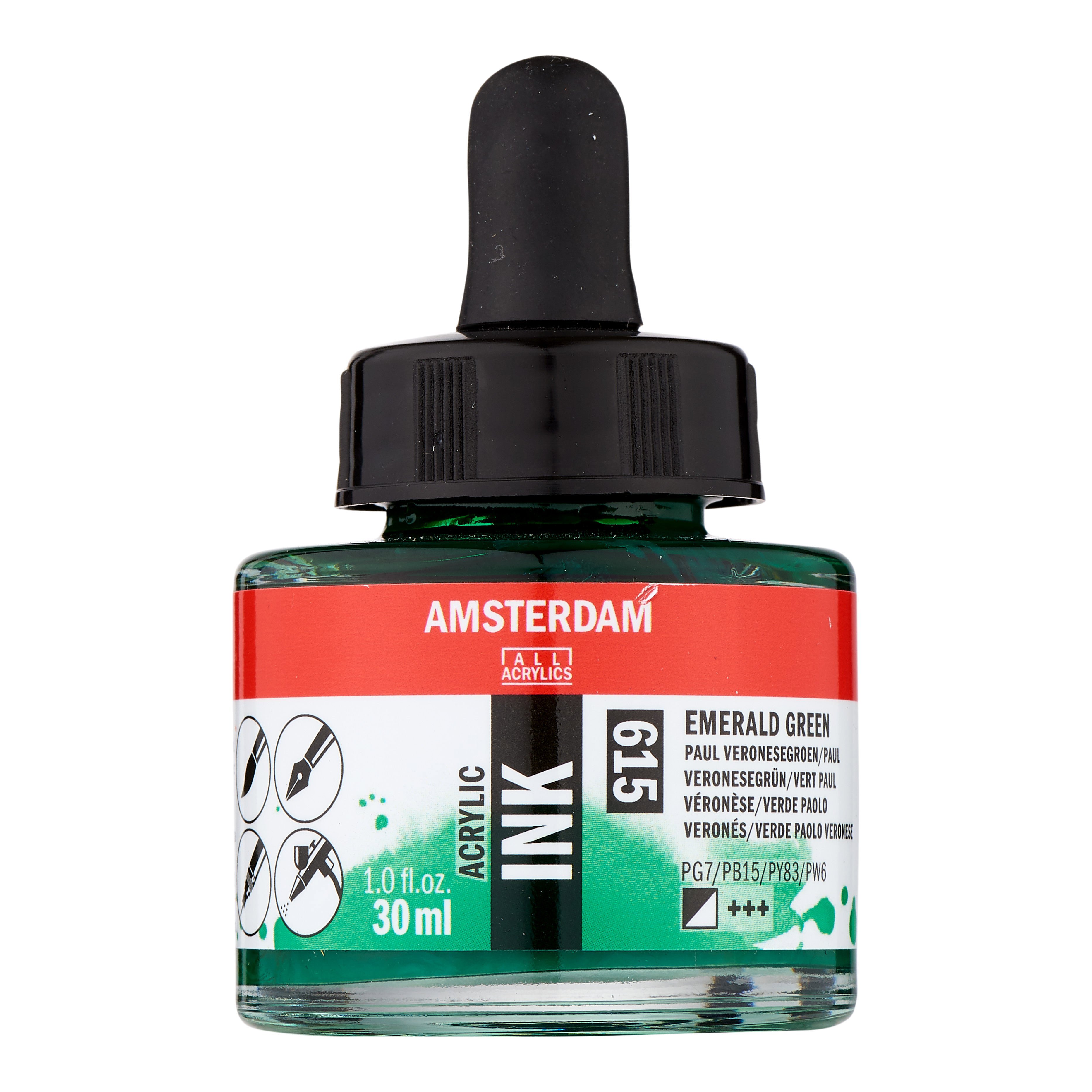 Amsterdam Acrylic Ink Bottle 30 ml Emerald Green