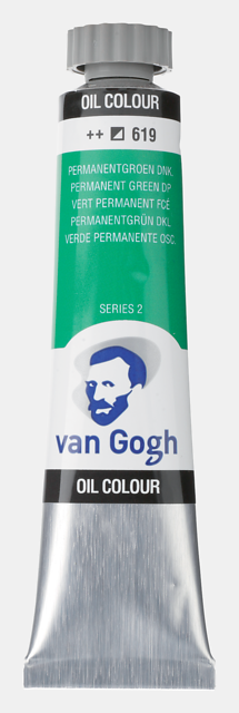 Van Gogh Oil Colour Tube 20 ml Permanent Green Deep Thumbnail