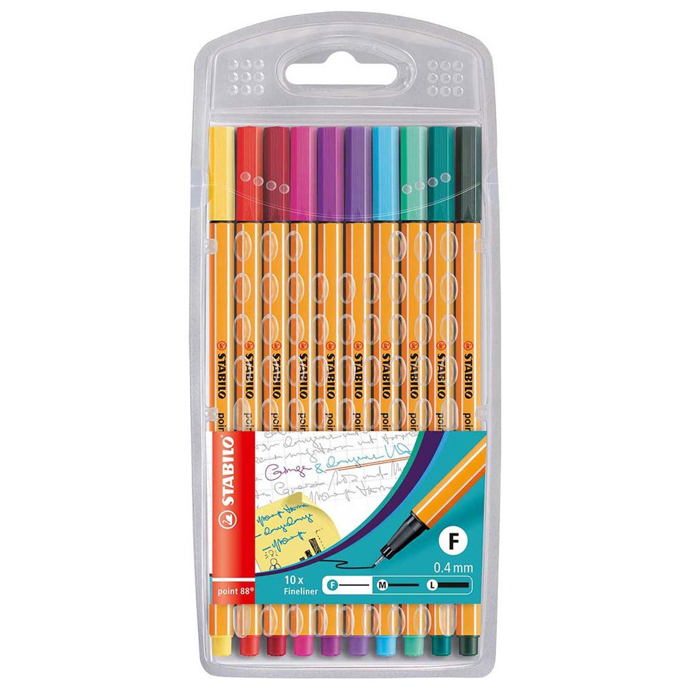 Stabilo point 88 Blue Colors Wallet 10 Pieces