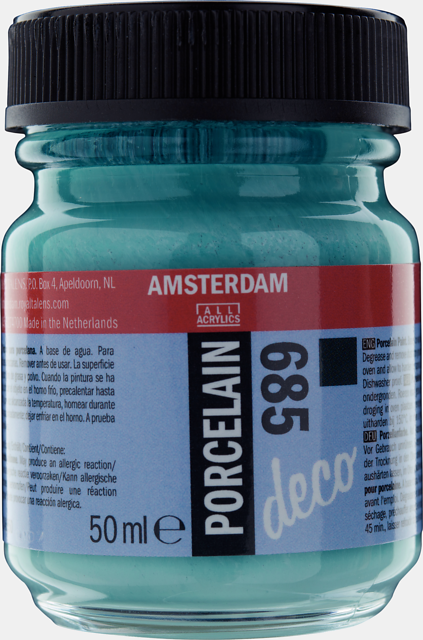 Amsterdam Acrylics Porcelain Paint Opaque Turquoise 50ml Thumbnail