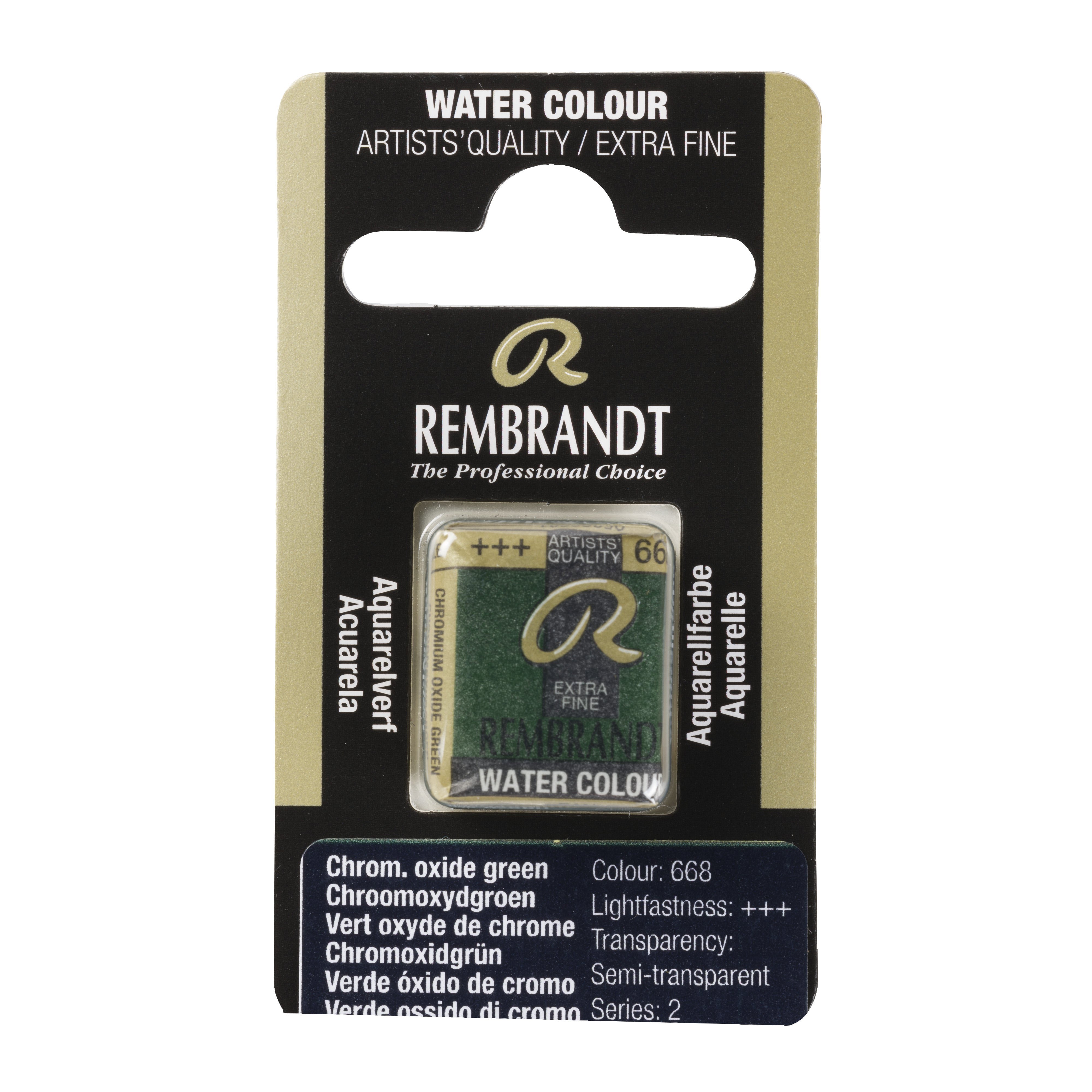 Rembrandt Watercolour Pan G Chromium Oxide Green 1 piece