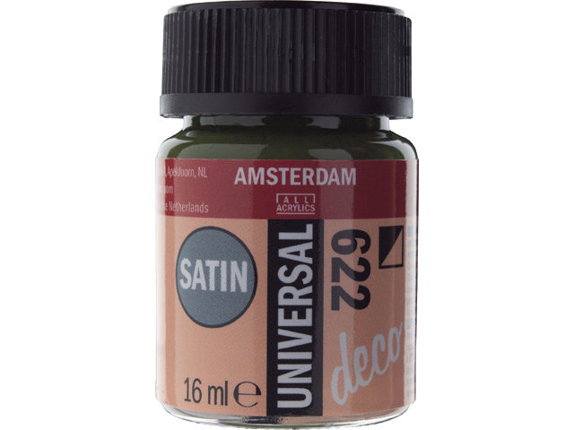 Amsterdam Acrylics Universal Satin Paint Deep Olive Green 16ml