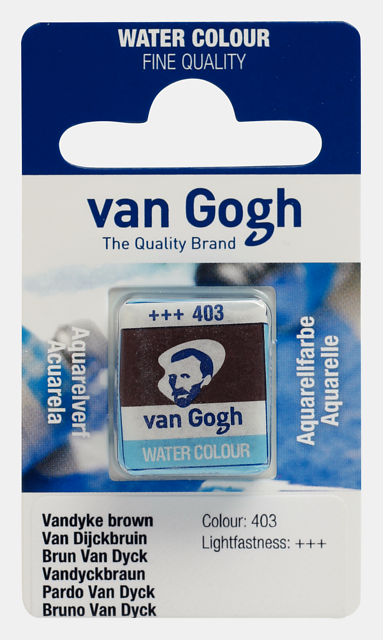 Van Gogh Watercolour Pan Vandyke Brown 1 piece Thumbnail