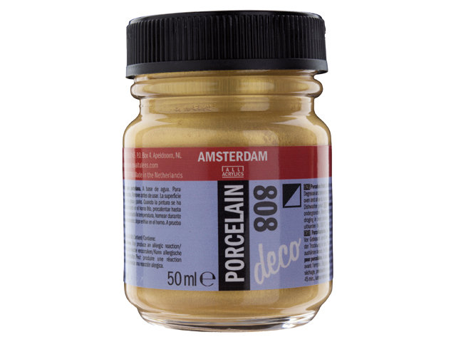 Amsterdam Acrylics Porcelain Paint Opaque Gold 50ml