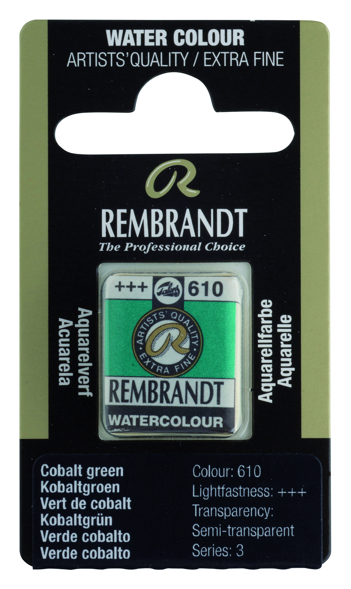 Rembrandt Watercolour Pan Cobalt Green 1 piece