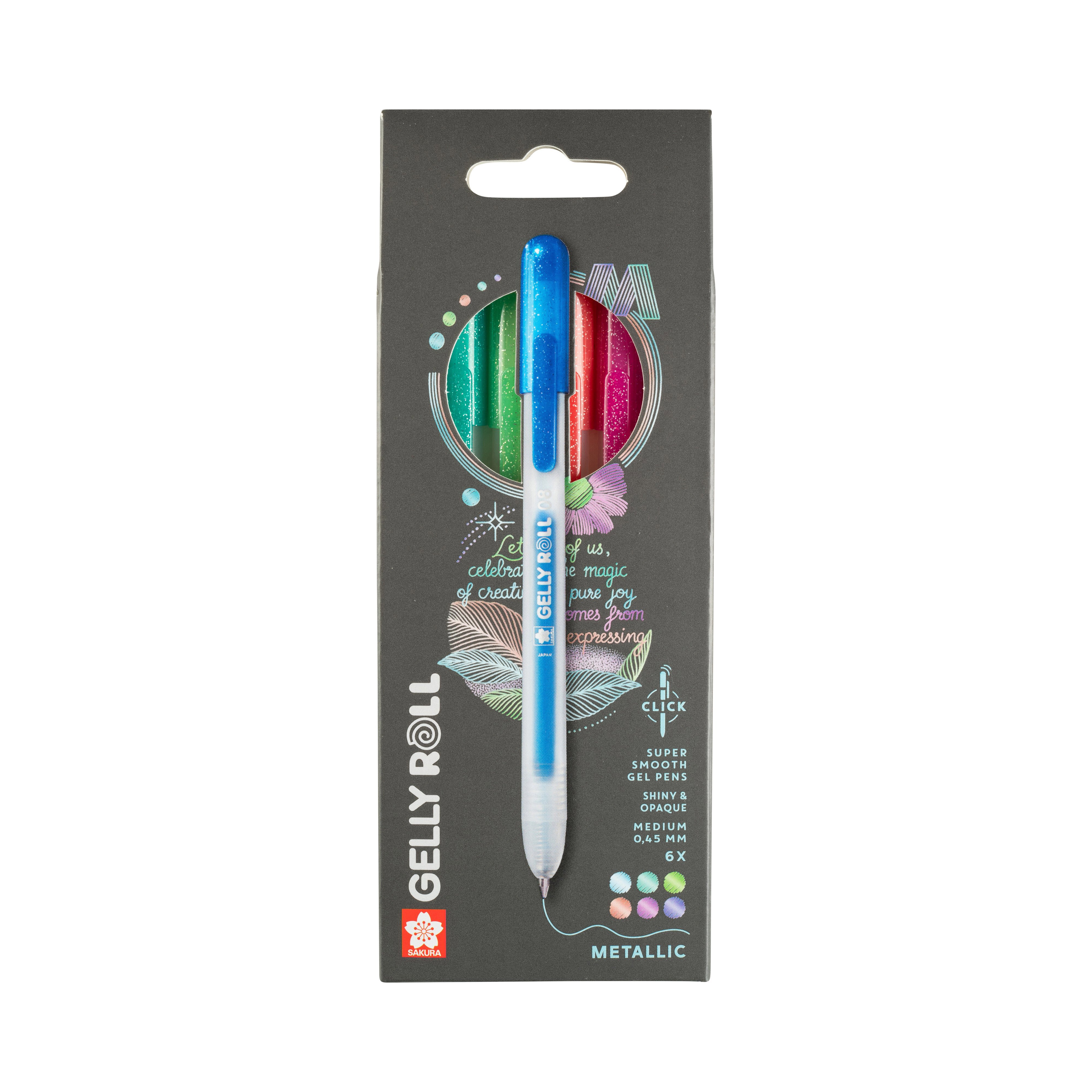 Sakura Gelly Roll Metallic Retractable Gel Pens 6-Pack