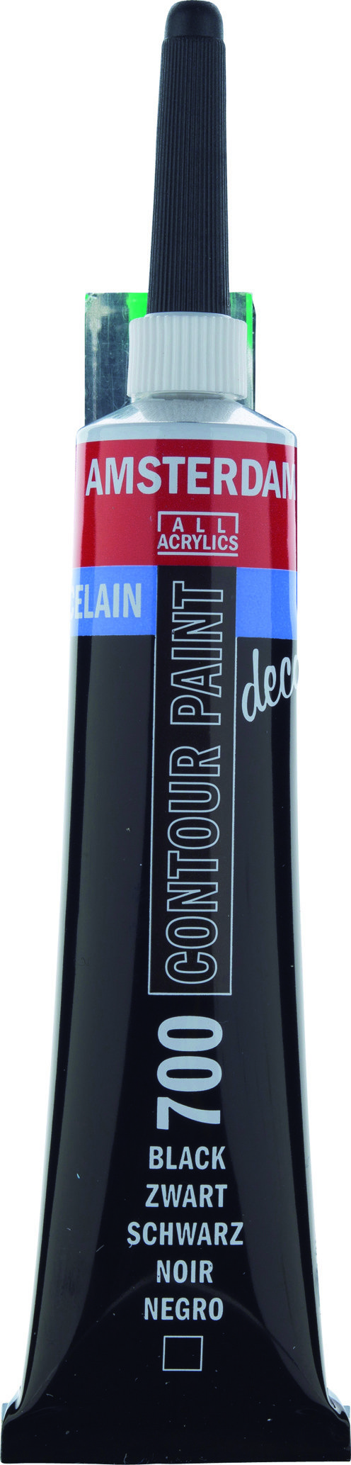 Amsterdam Acrylics Porcelain Contour Paint Black 20ml