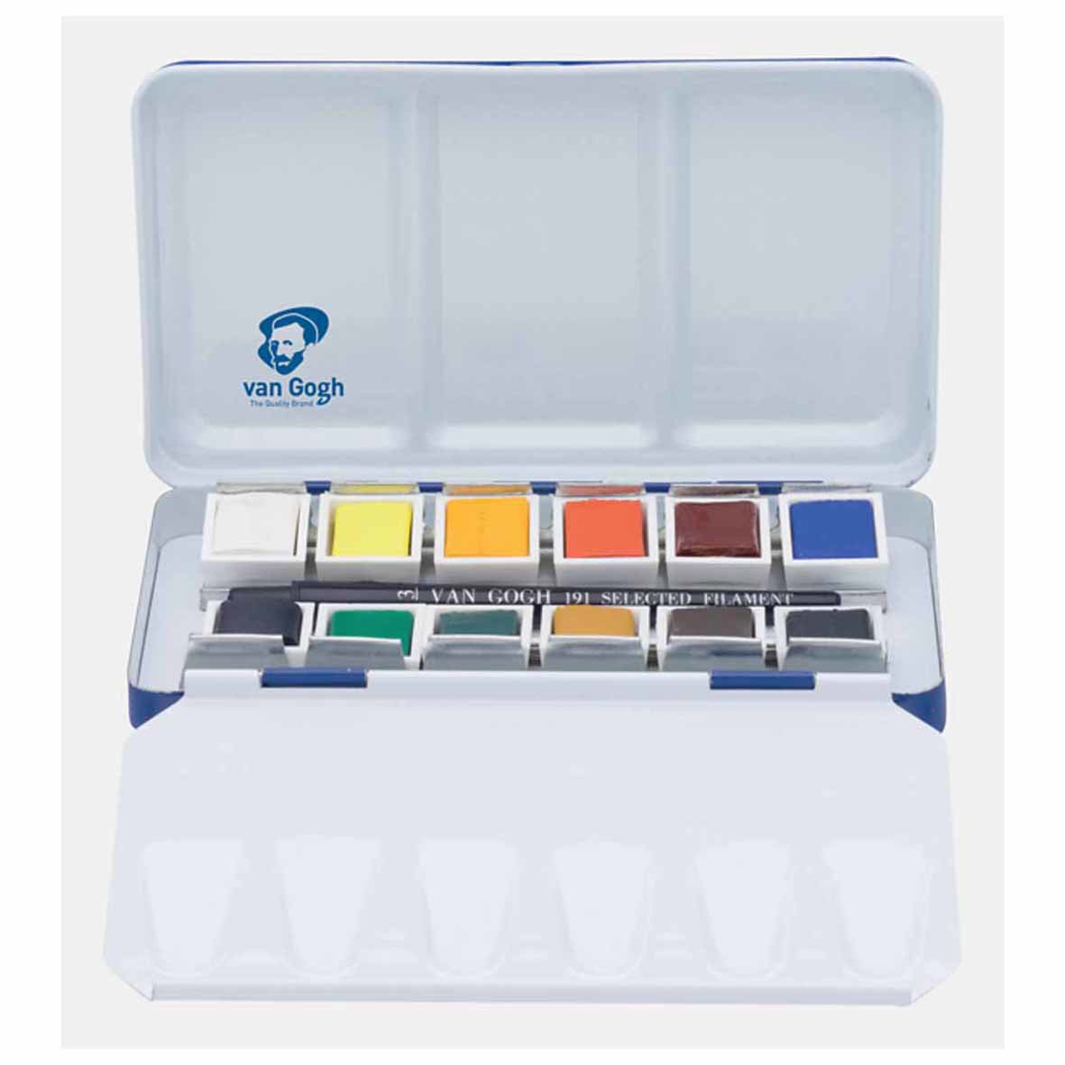Gouache Watercolor Set Metal 12 Pans - National Gallery Edition