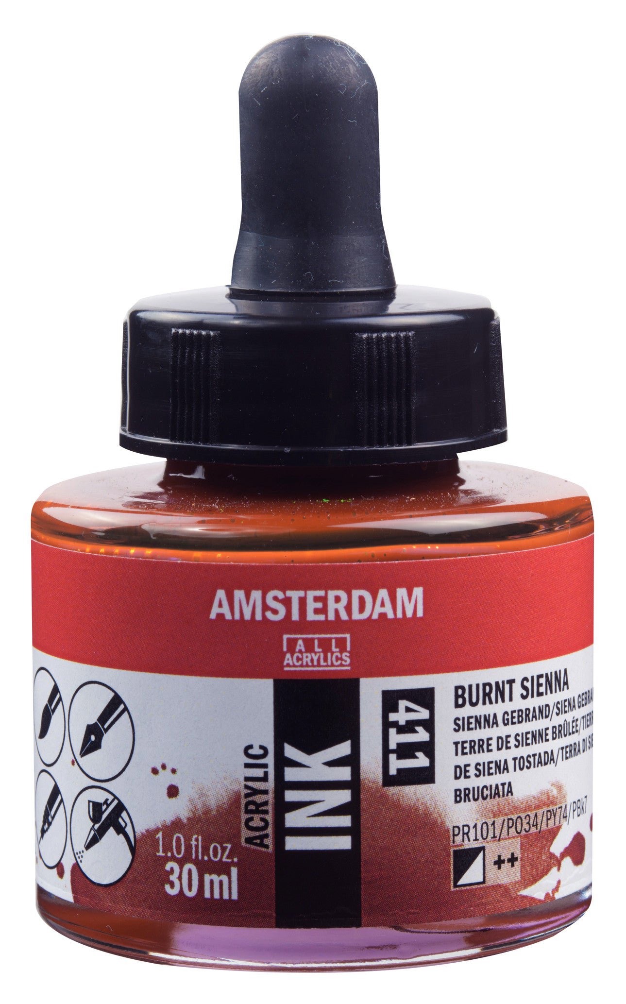 Amsterdam Acrylic Ink Bottle 30 ml B Burnt Sienna