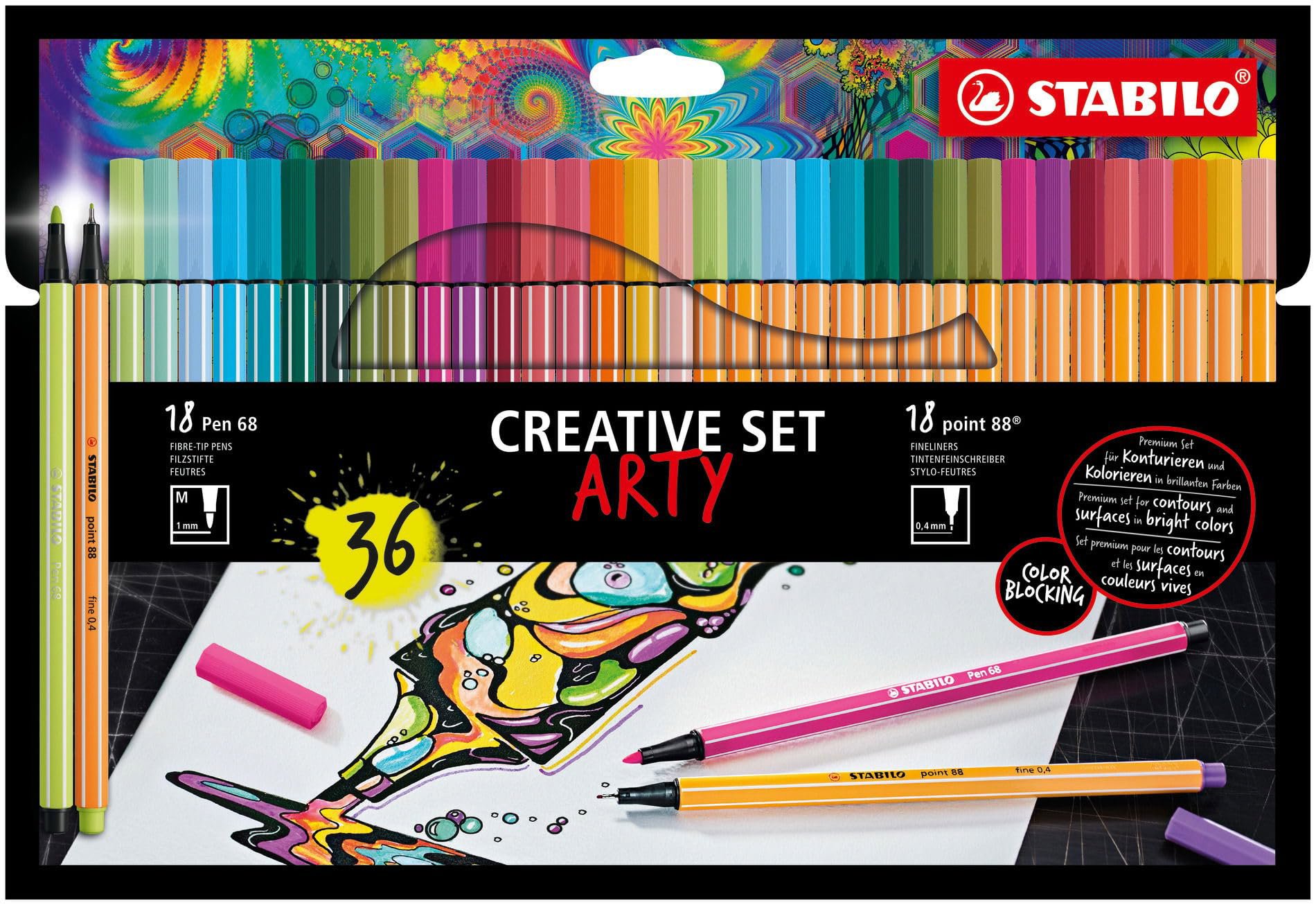 ARTY 68-88 Pens Cardboard Box 36 Pieces